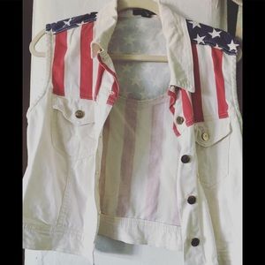 American flag 🇺🇸 Jean vest